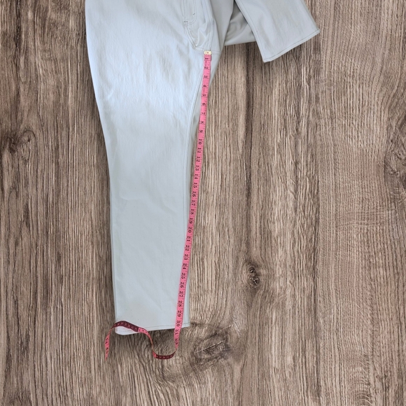 Abercrombie & Fitch Slim Straight Ultra High Rise Faux Leather Denim Jeans 34-18 - Picture 7 of 14